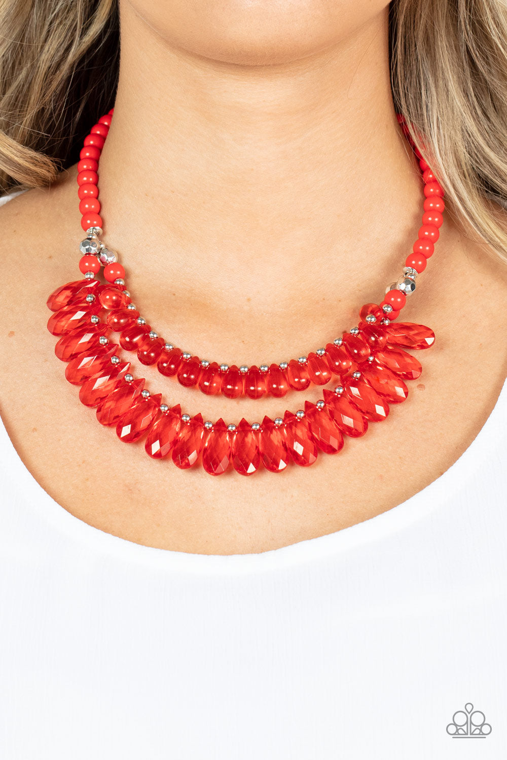 Paparazzi Necklace All Across the GLOBETROTTER - Red