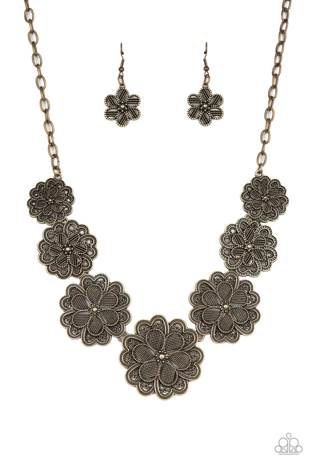 Paparazzi Necklace Basketful of Blossoms - Brass