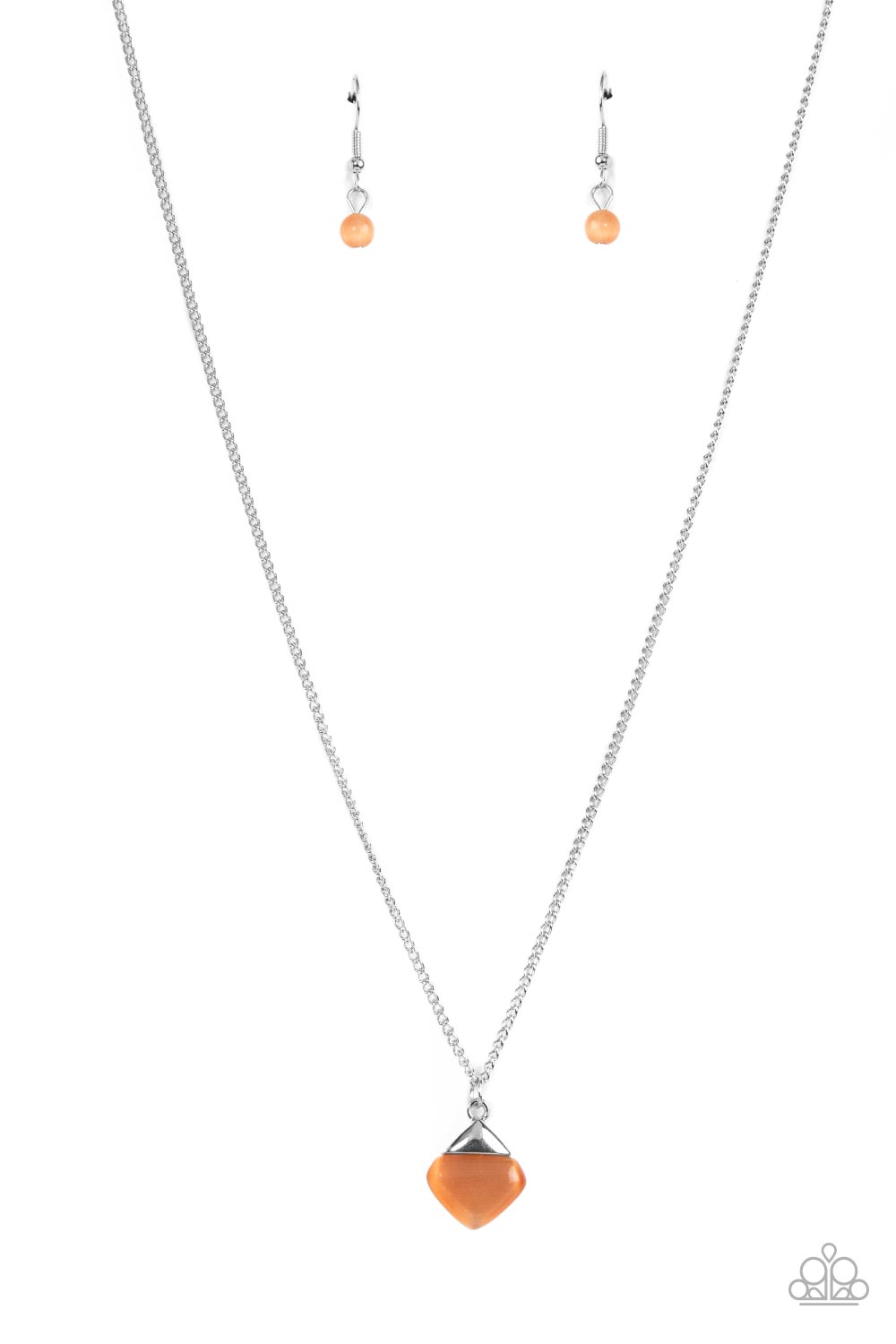 Paparazzi Necklace Gracefully Gemstone - Orange