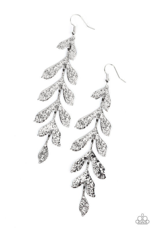 Paparazzi Earrings Lead From the FROND - Silver