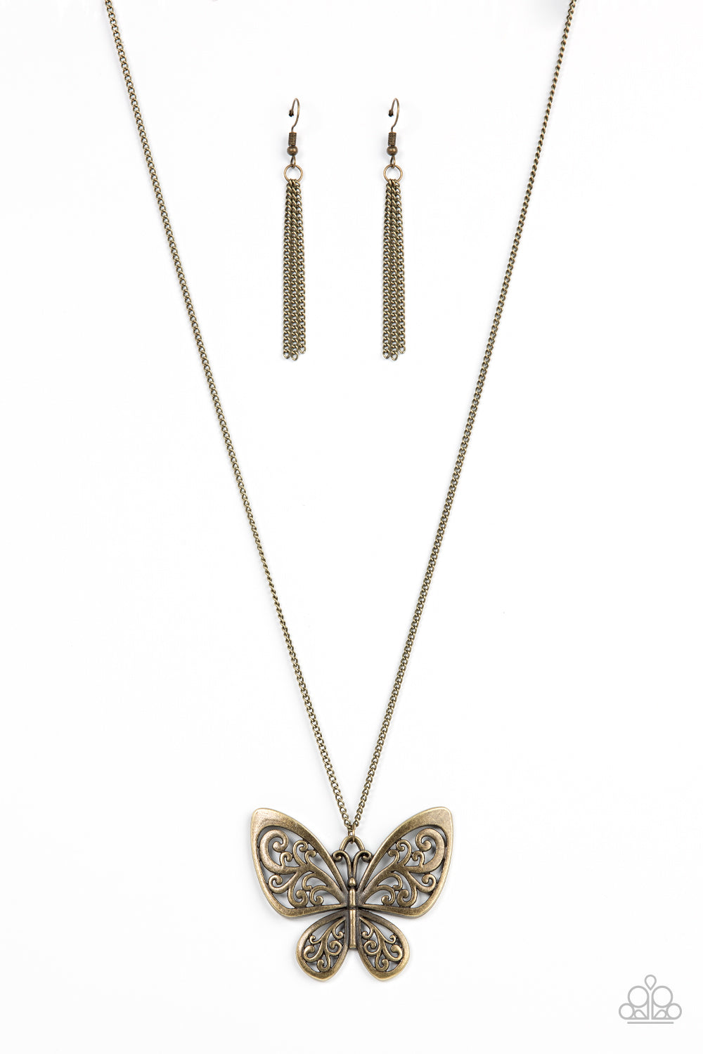 Paparazzi Necklace Butterfly Boutique - Brass