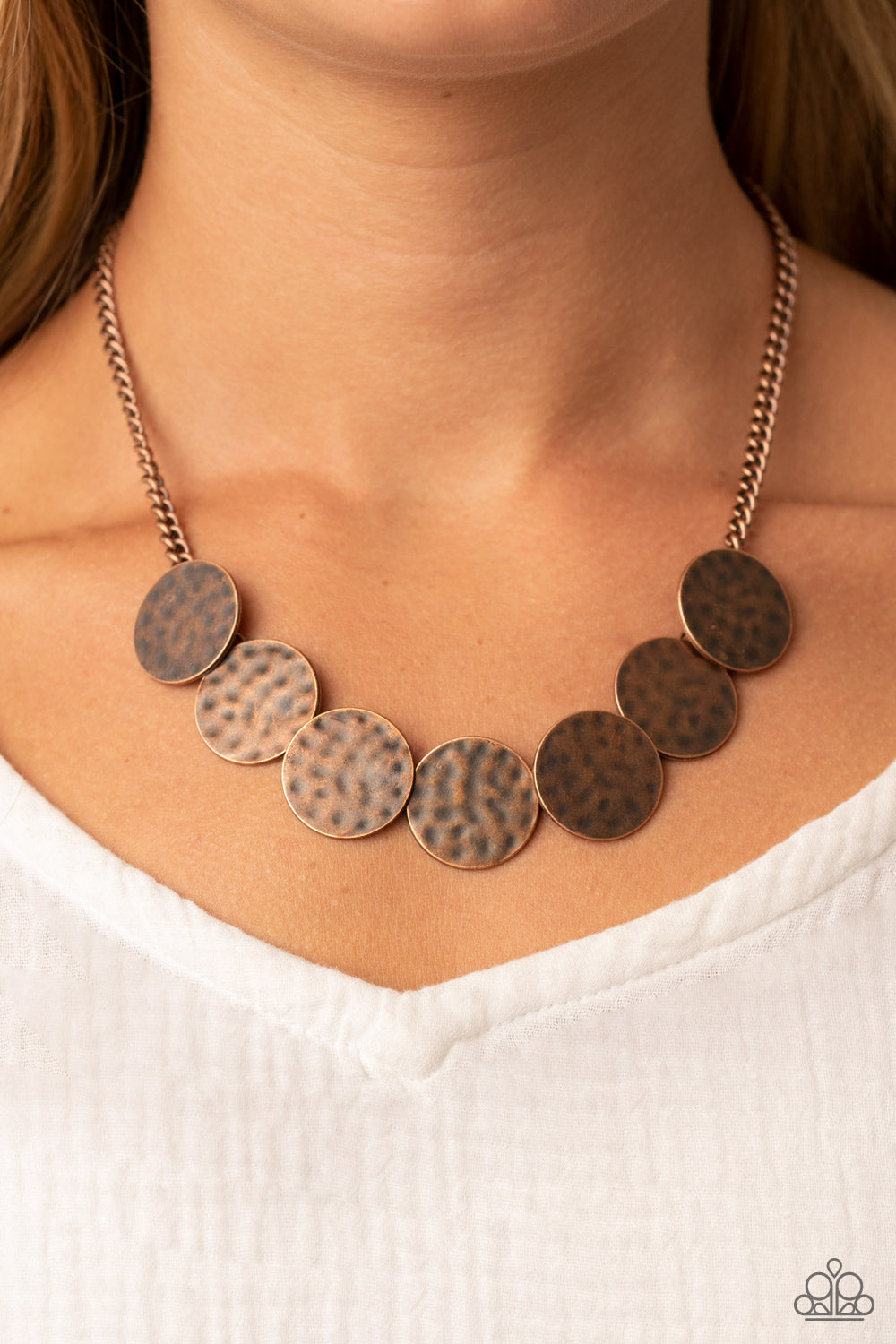 Paparazzi Necklace Flip a Coin - Copper