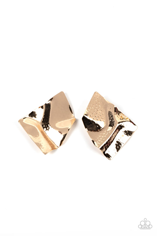 Paparazzi Earrings Modern Maverick - Gold