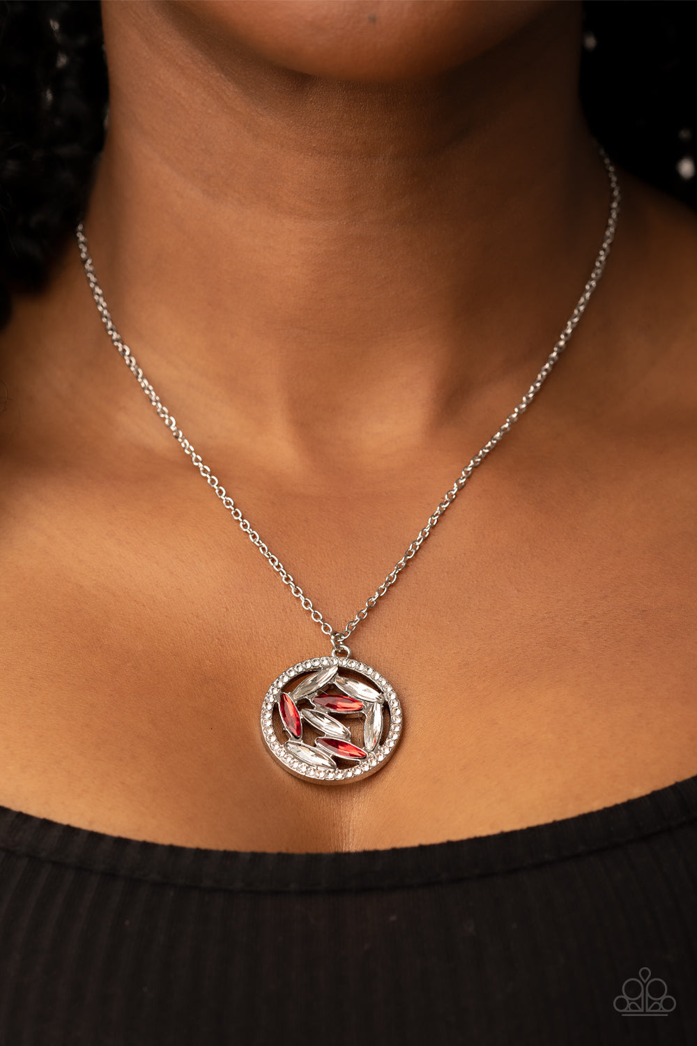 Paparazzi Necklace Head-Spinning Sparkle - Red