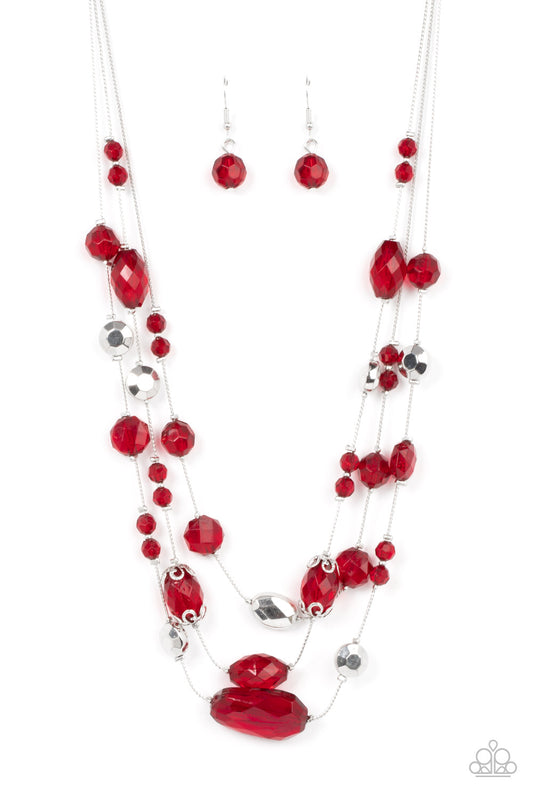 Paparazzi Necklace Prismatic Pose - Red