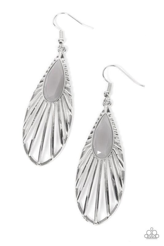 Paparazzi Earrings WING-A-Ding-Ding - Silver