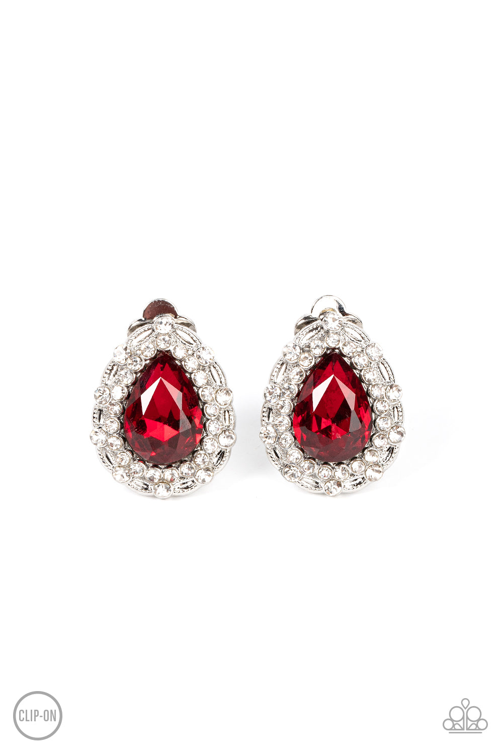 Paparazzi Earrings Haute Happy Hour - Red