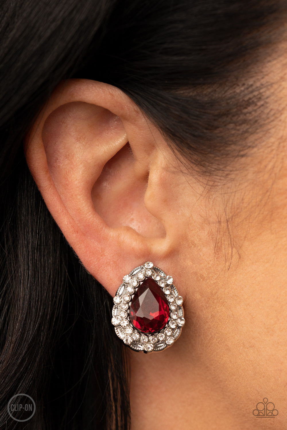 Paparazzi Earrings Haute Happy Hour - Red