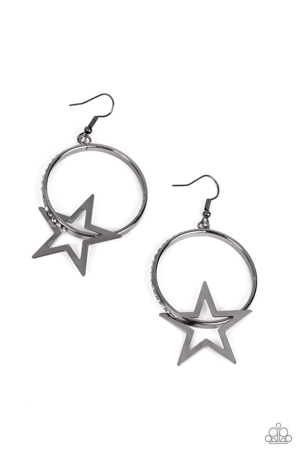 Paparazzi Earrings Superstar Showcase - Black