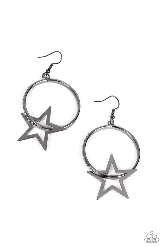 Paparazzi Earrings Superstar Showcase - Black