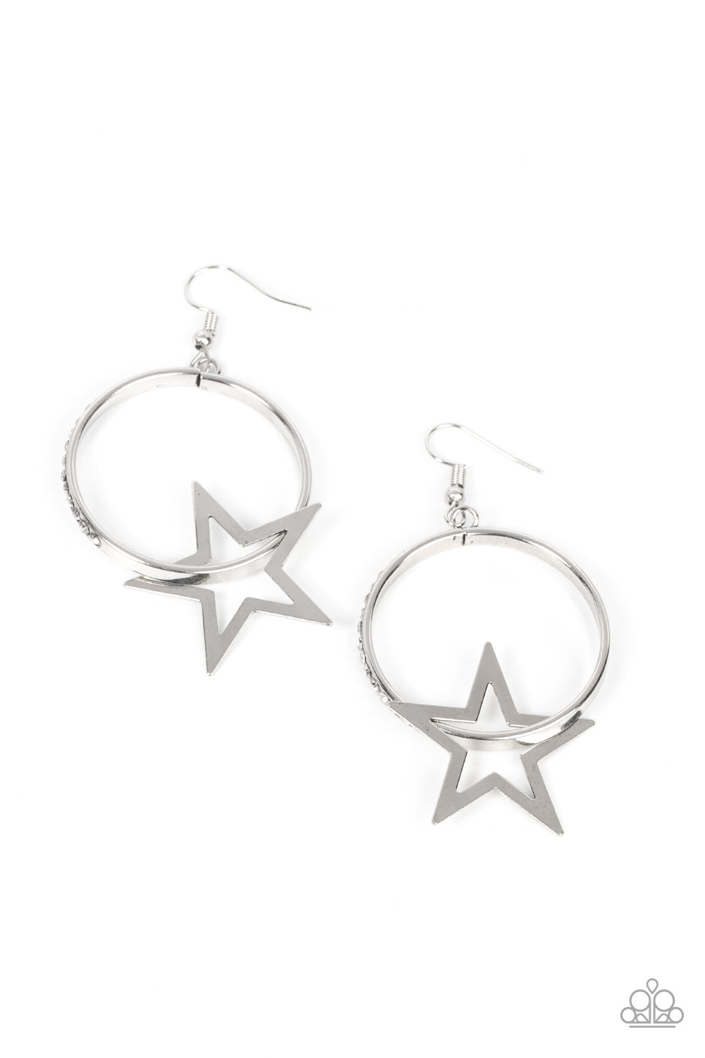 Paparazzi Earrings Superstar Showcase - White