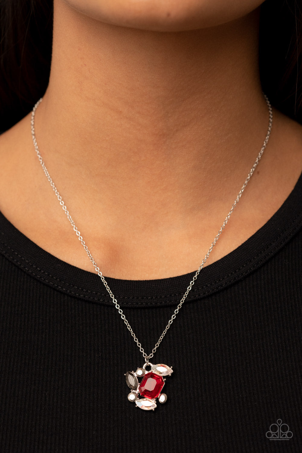 Paparazzi Necklace Prismatic Projection - Red