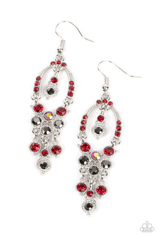 Paparazzi Earrings Sophisticated Starlet - Red