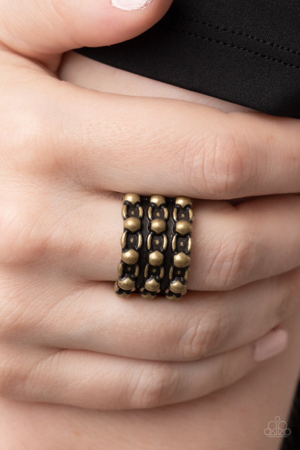 Paparazzi Ring Dauntless Demeanor - Brass