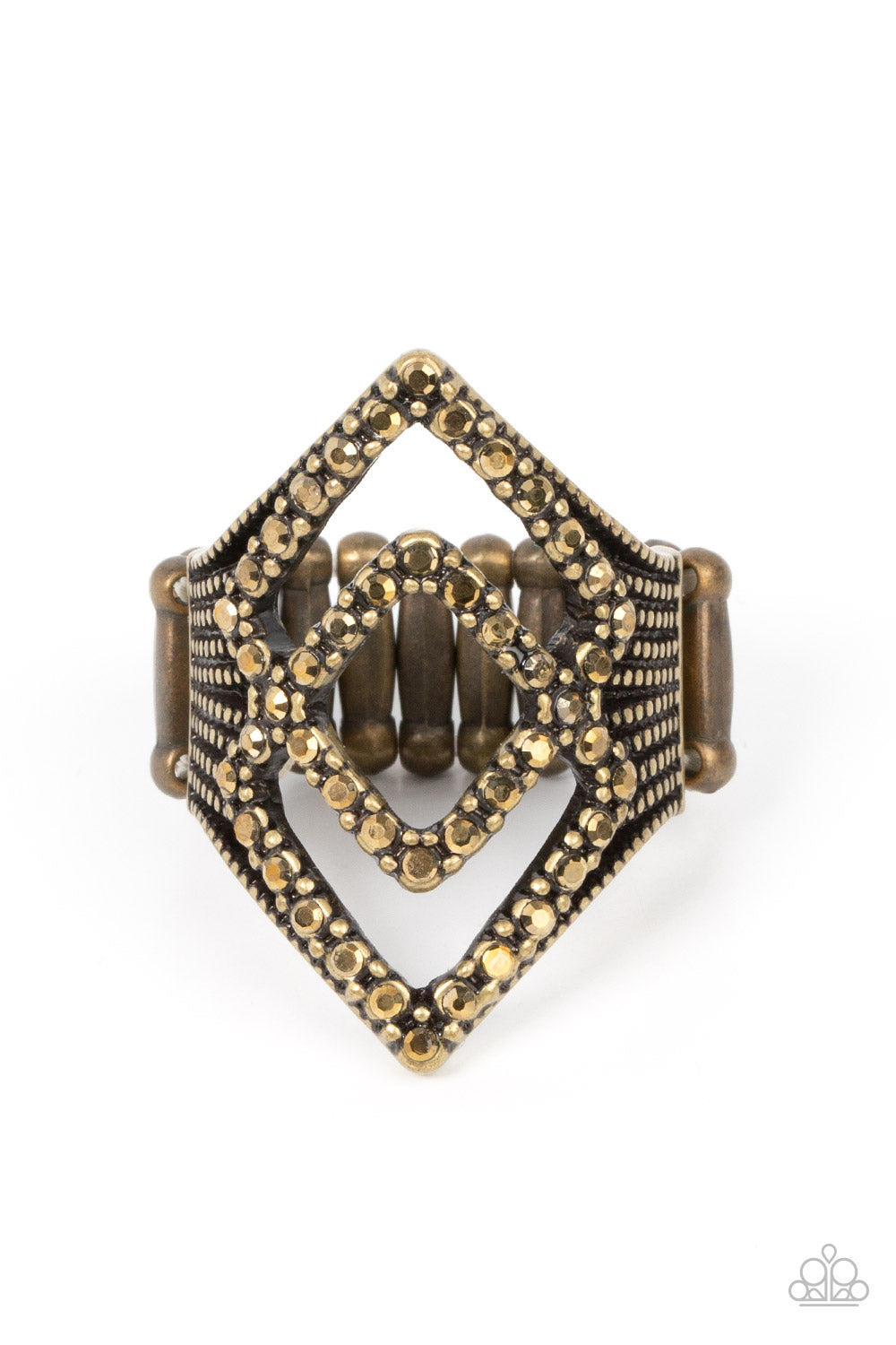 Paparazzi Ring Diamond Duet - Brass