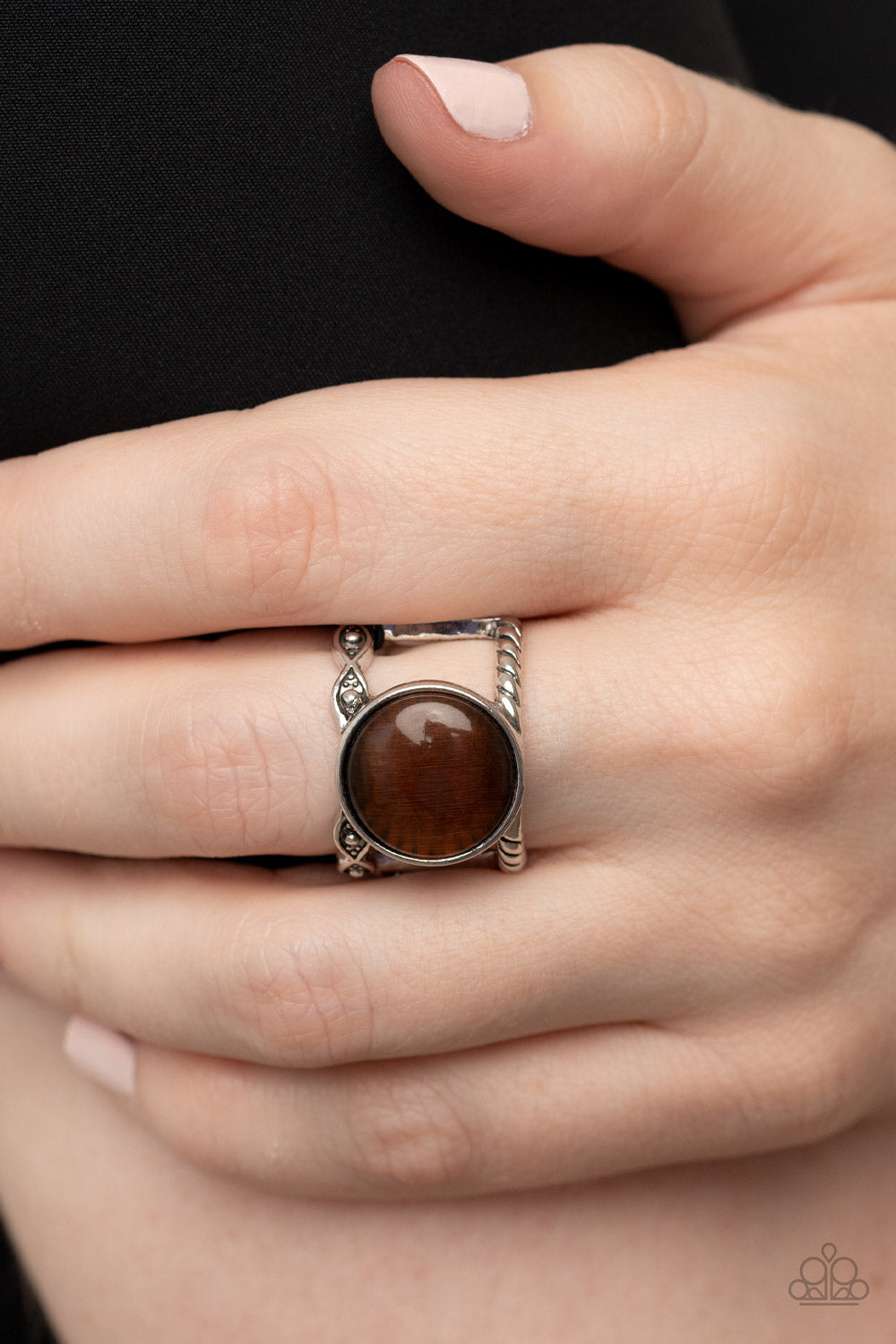 Paparazzi Ring Clairvoyantly Cats Eye - Brown