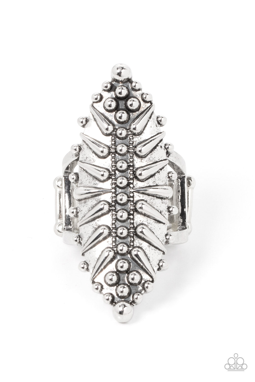 Paparazzi Ring Bump, Set, Spike! - Silver