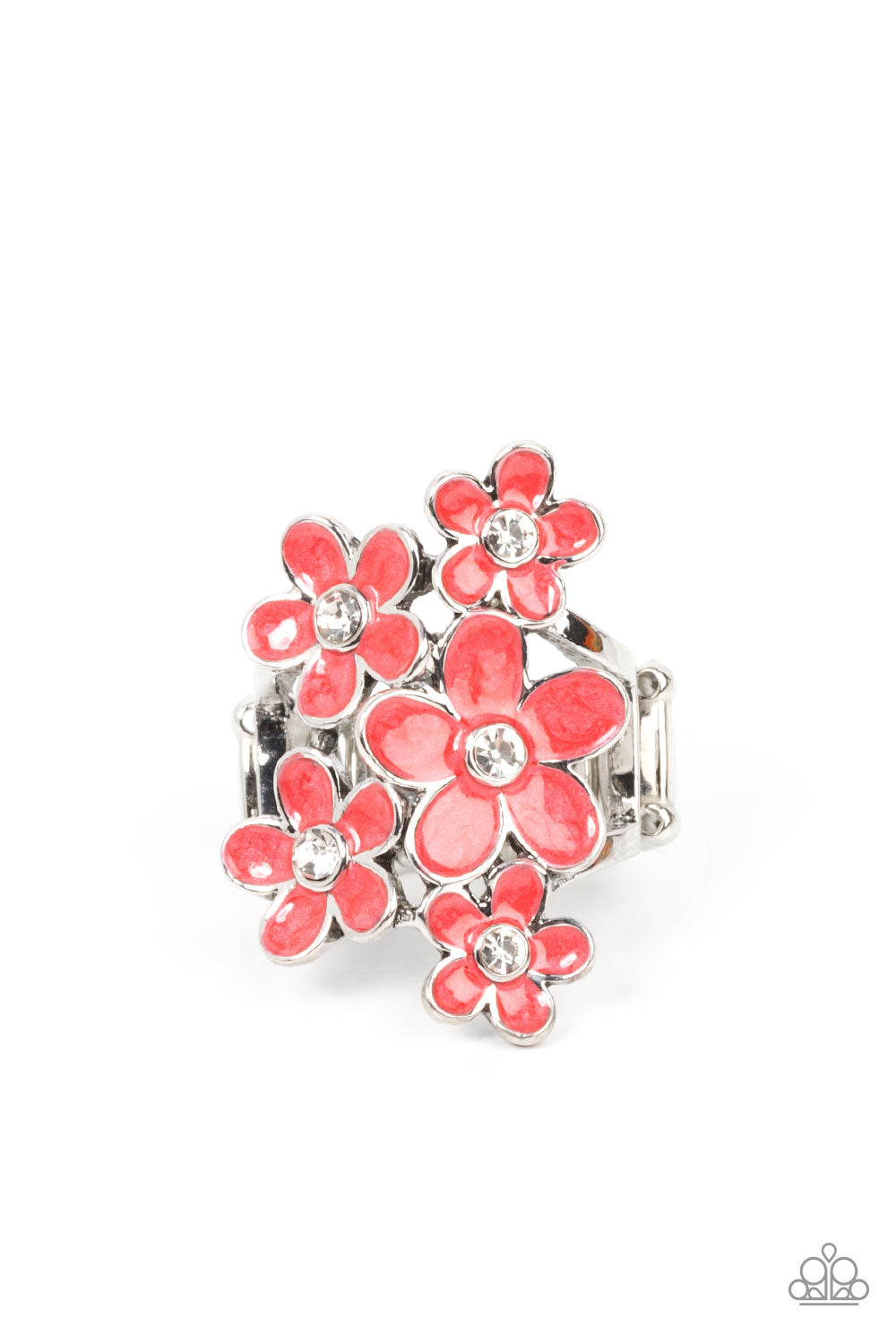 Paparazzi Ring Boastful Blooms - Red