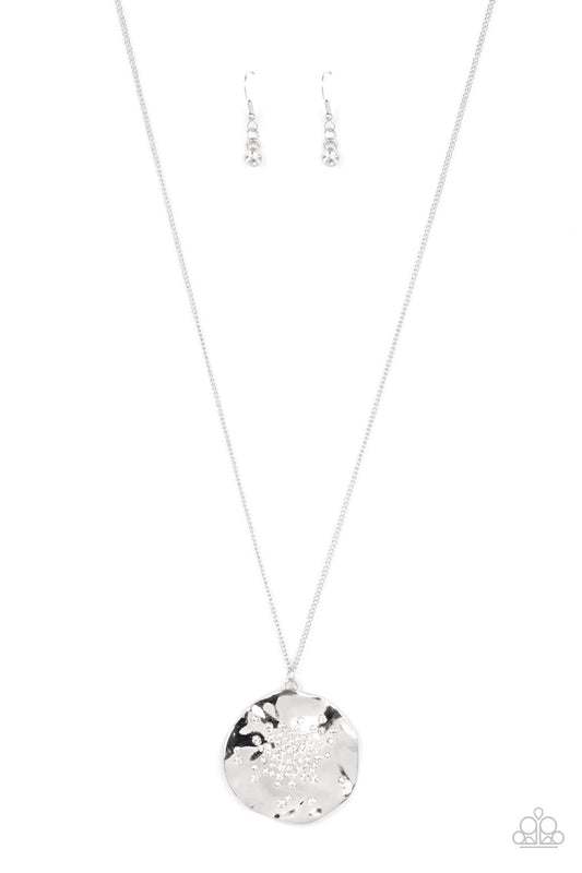 Paparazzi Necklace Boom and COMBUST - White