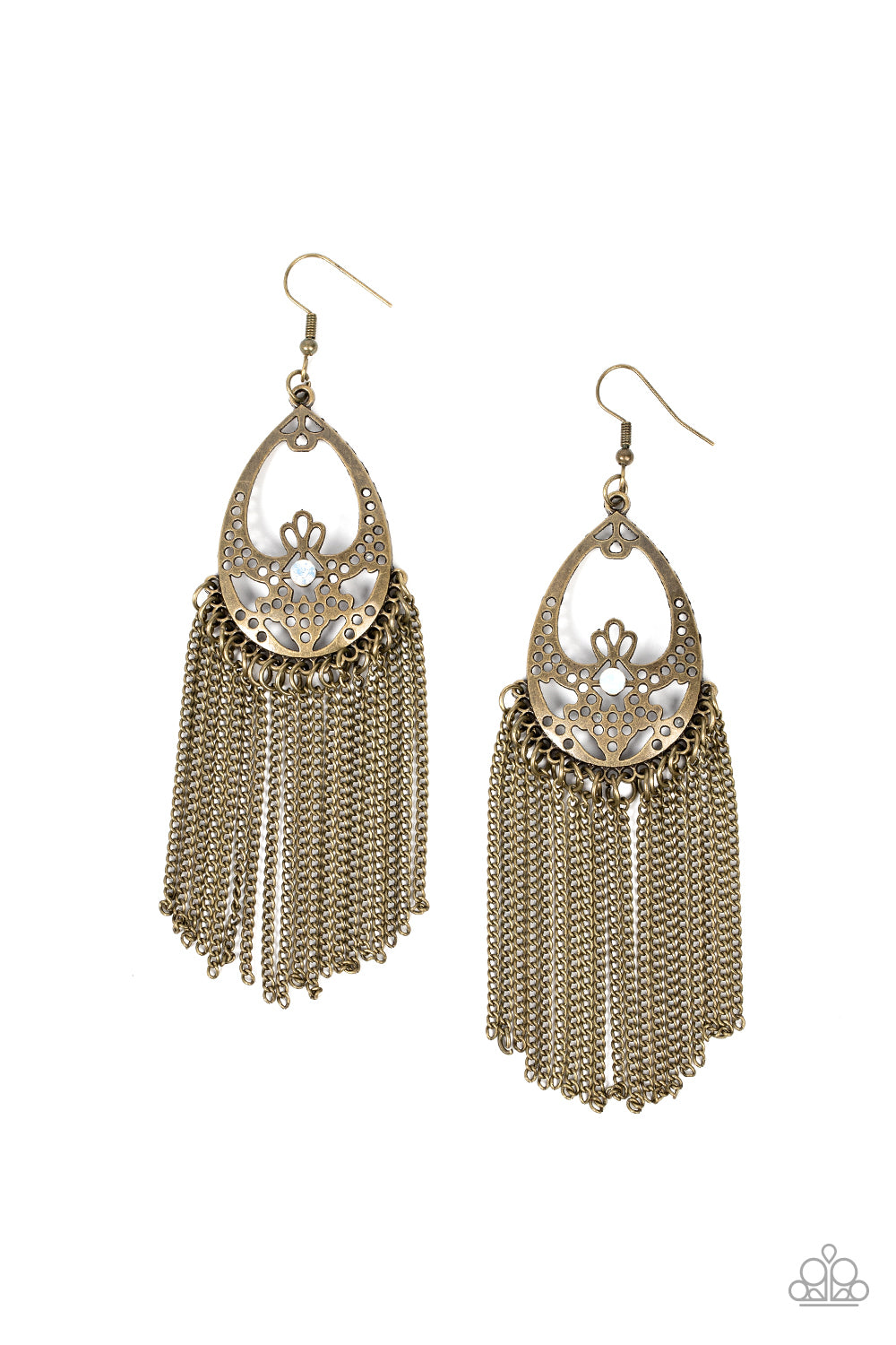 Paparazzi Earrings Castle Cottage - Brass