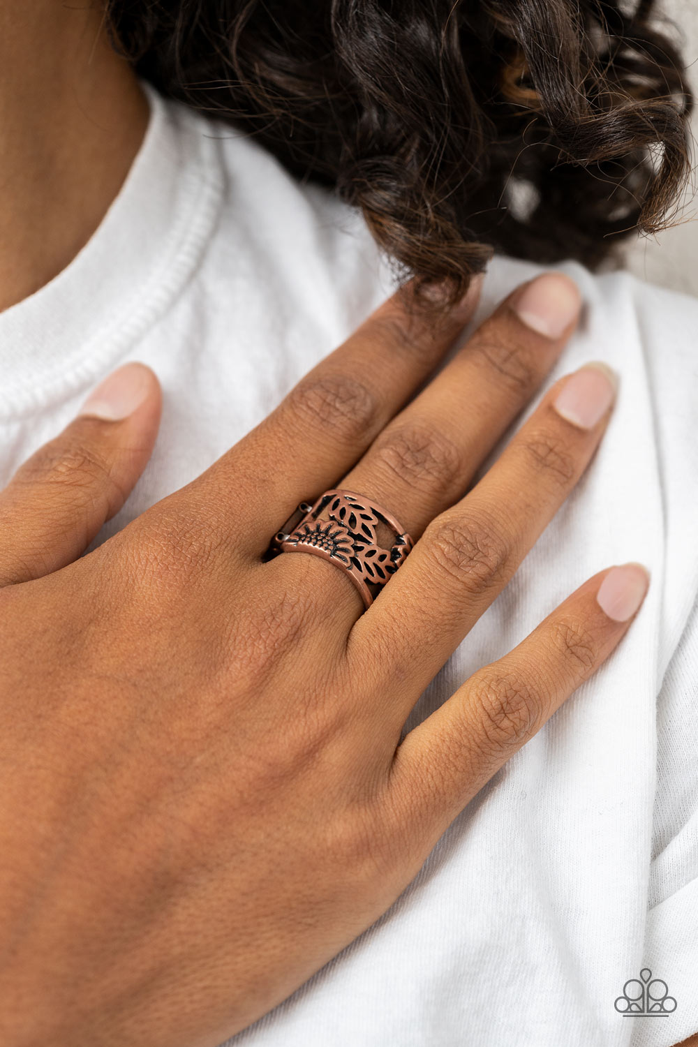 Paparazzi Ring Farmhouse Foliage - Copper