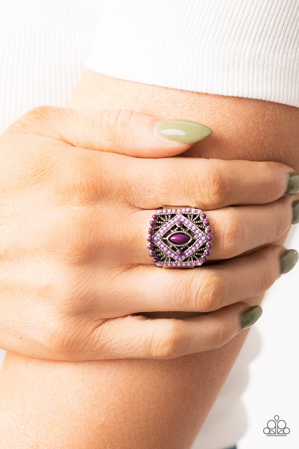 Paparazzi Ring Amplified Aztec - Purple 