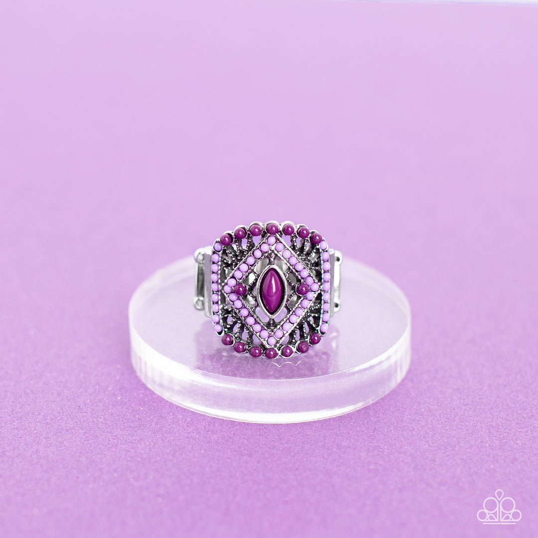 Paparazzi Ring Amplified Aztec - Purple 