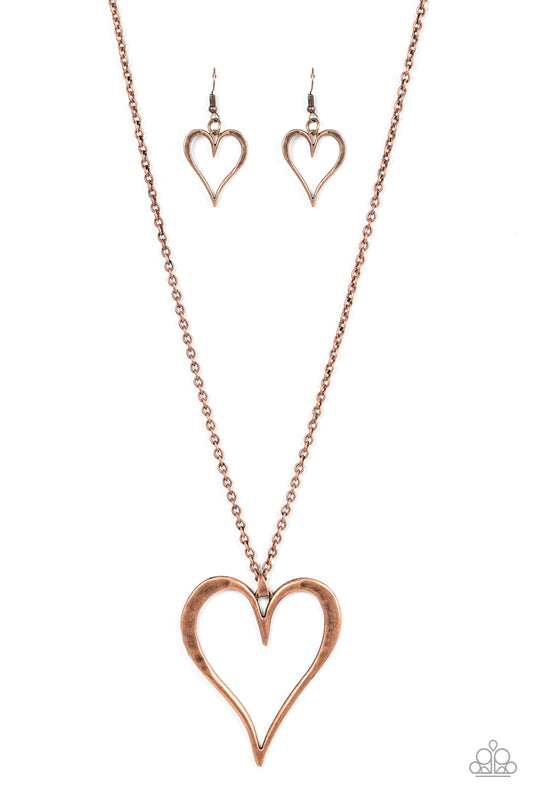Paparazzi Necklace Hopelessly In Love - Copper