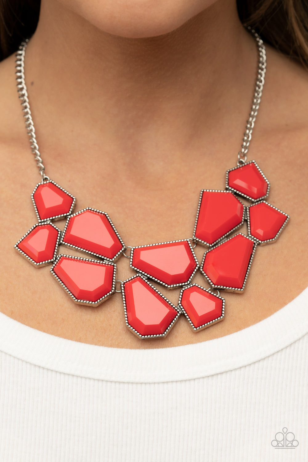 Paparazzi Necklace Double-DEFACED - Red