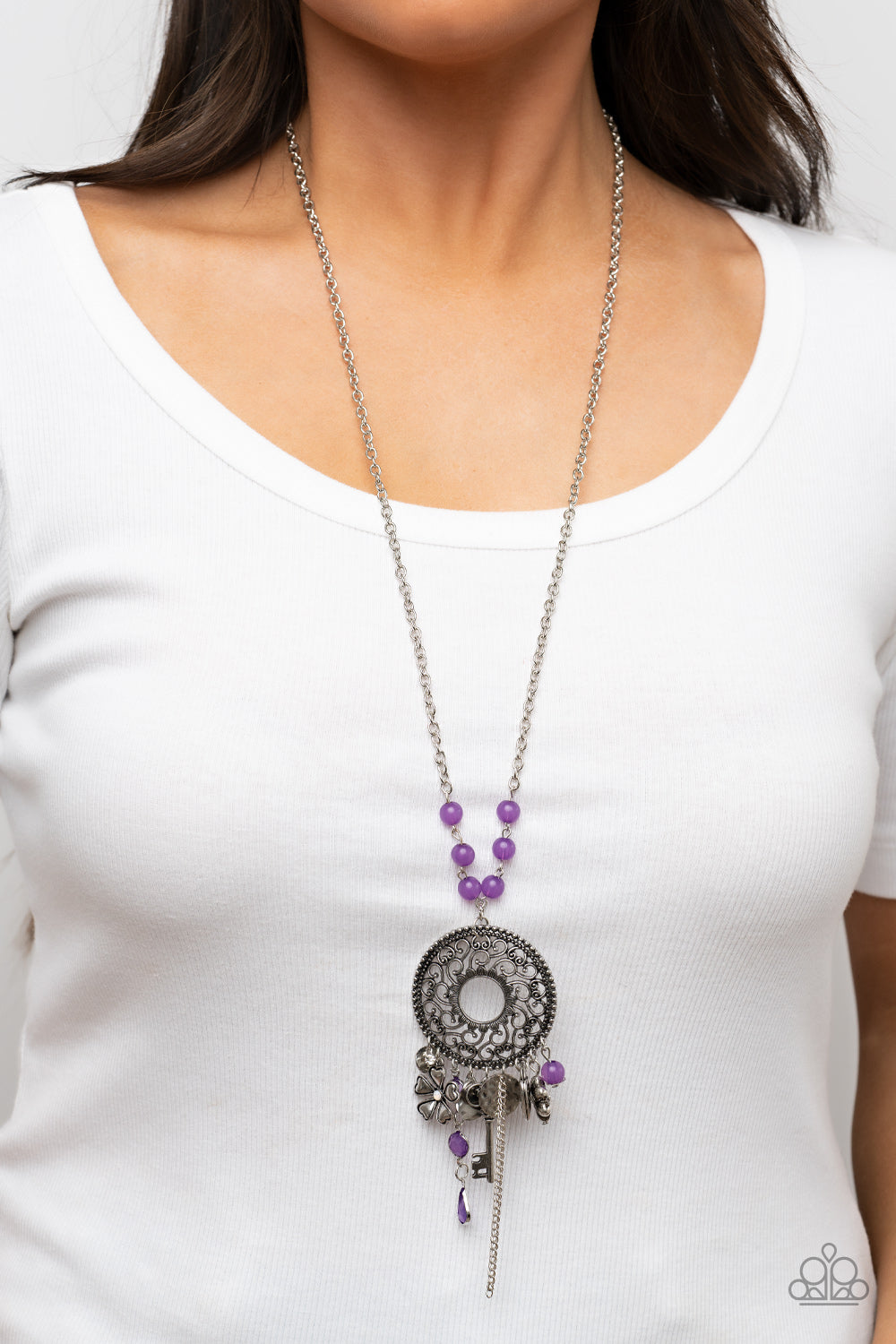 Paparazzi Necklace Making Memories - Purple