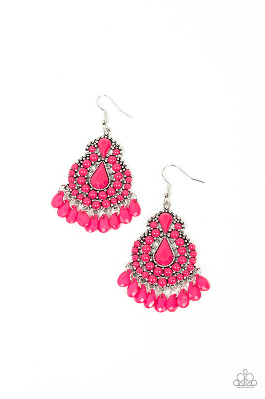 Paparazzi Earrings Persian Posh - Pink