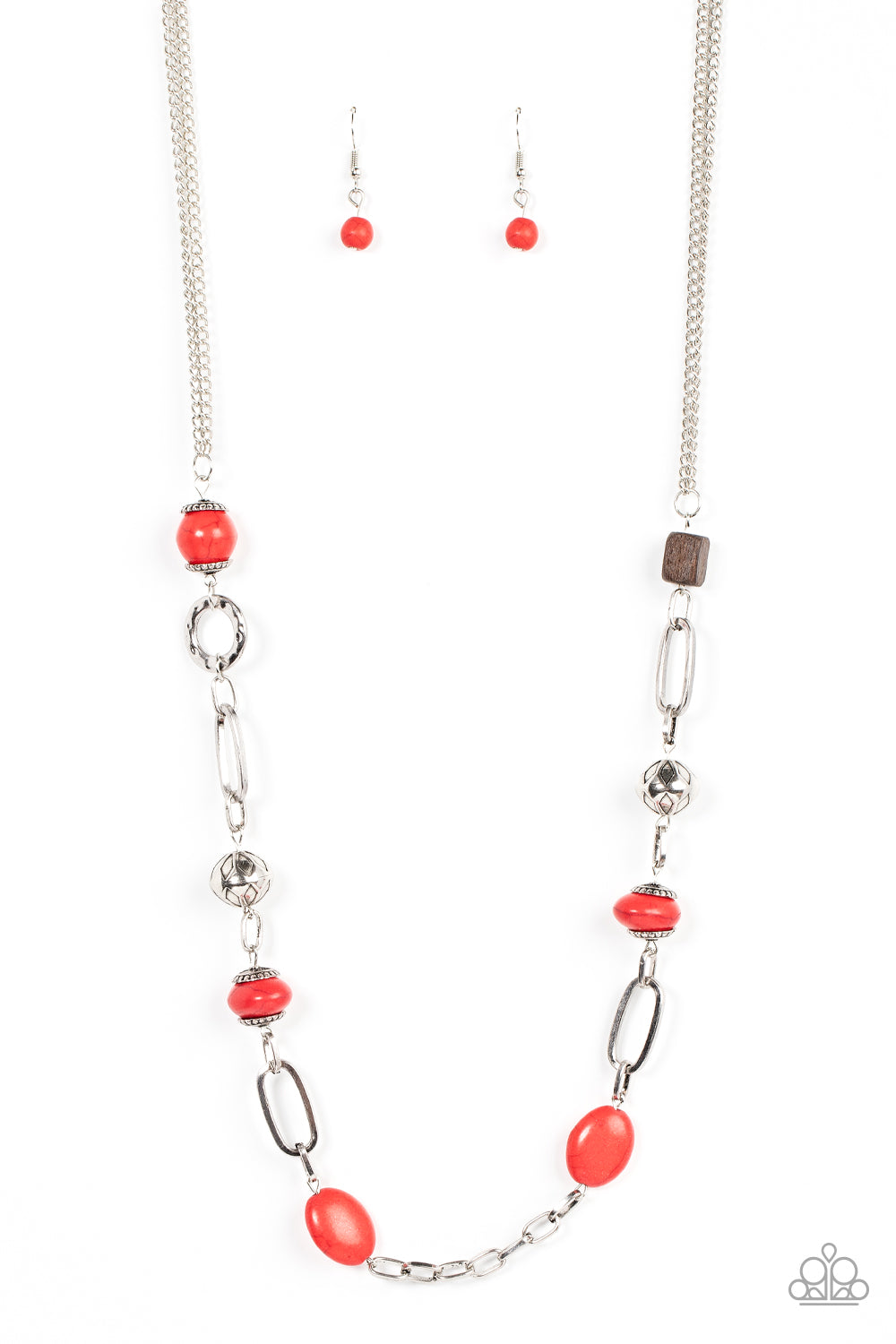 Paparazzi Necklace Barefoot Bohemian - Red