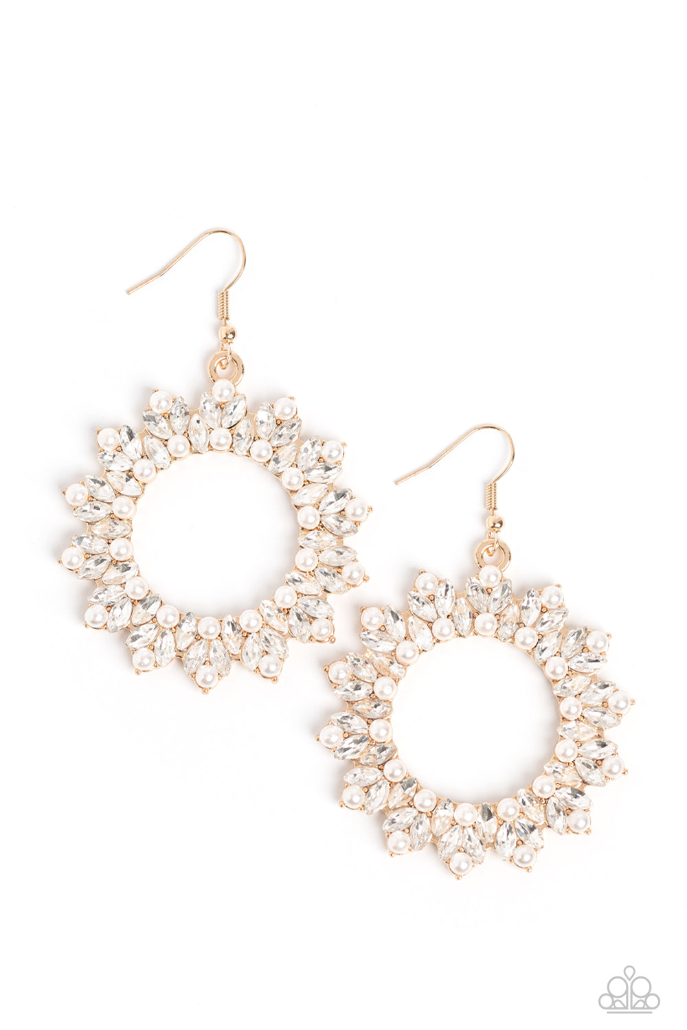 Paparazzi Earrings Combustible Couture - Gold