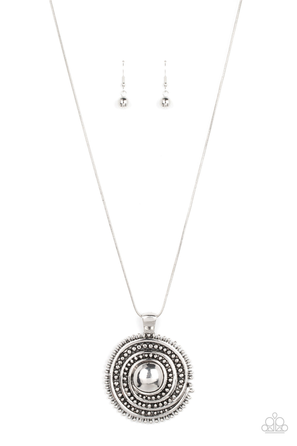 Paparazzi Necklace Solar Swirl - Silver