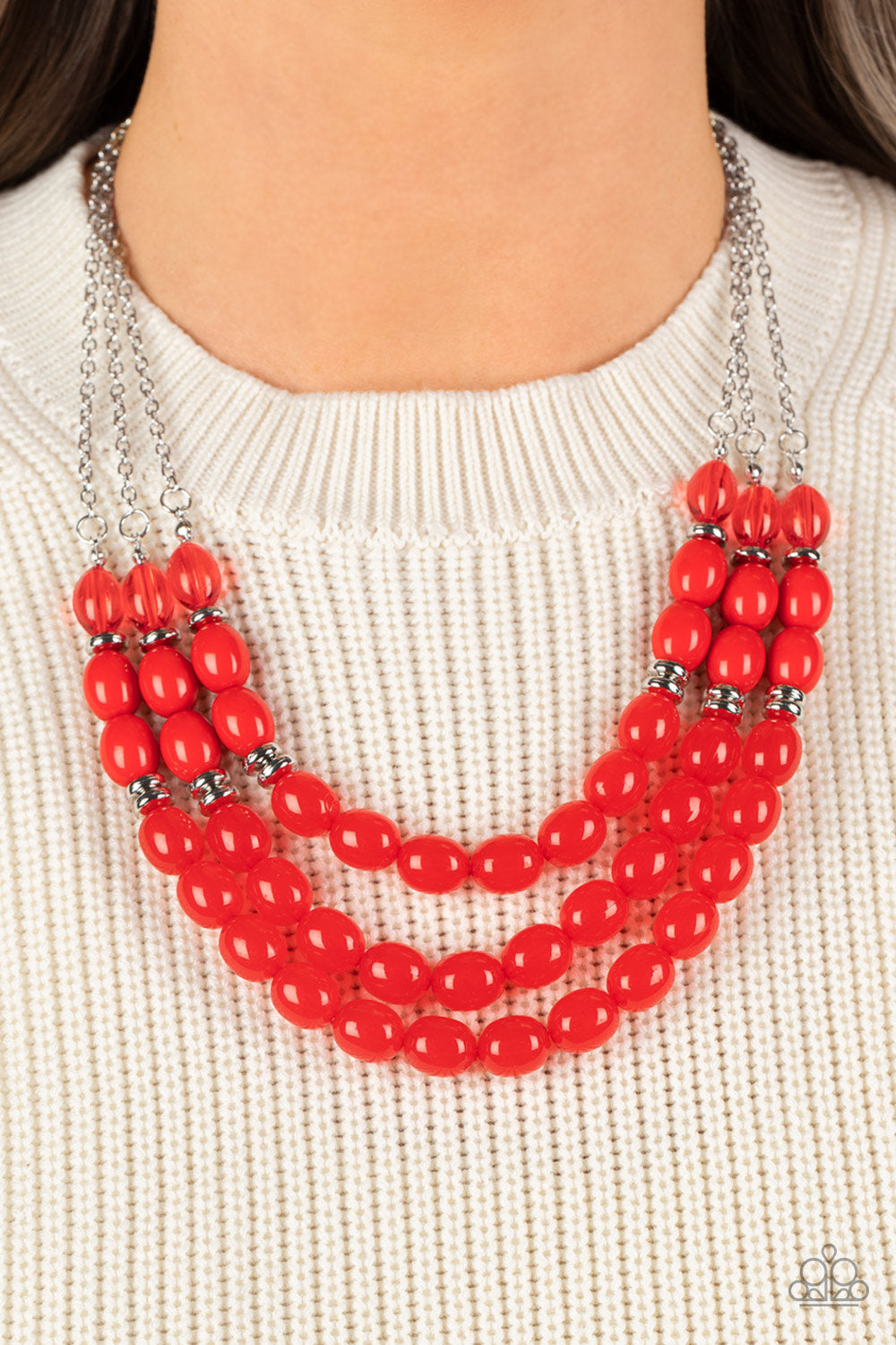 Paparazzi Necklace Coastal Cruise - Red