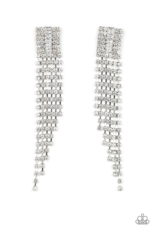 Paparazzi Earrings A-Lister Affirmations - White