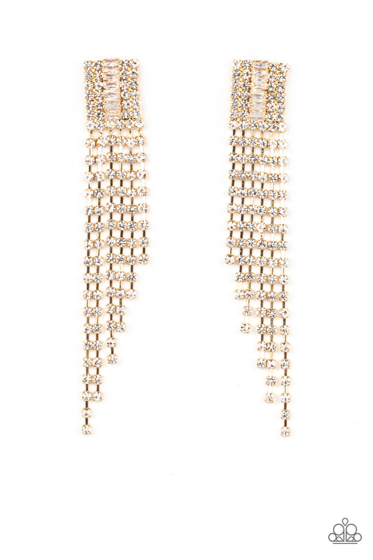 Paparazzi Earrings A-Lister Affirmations - Gold