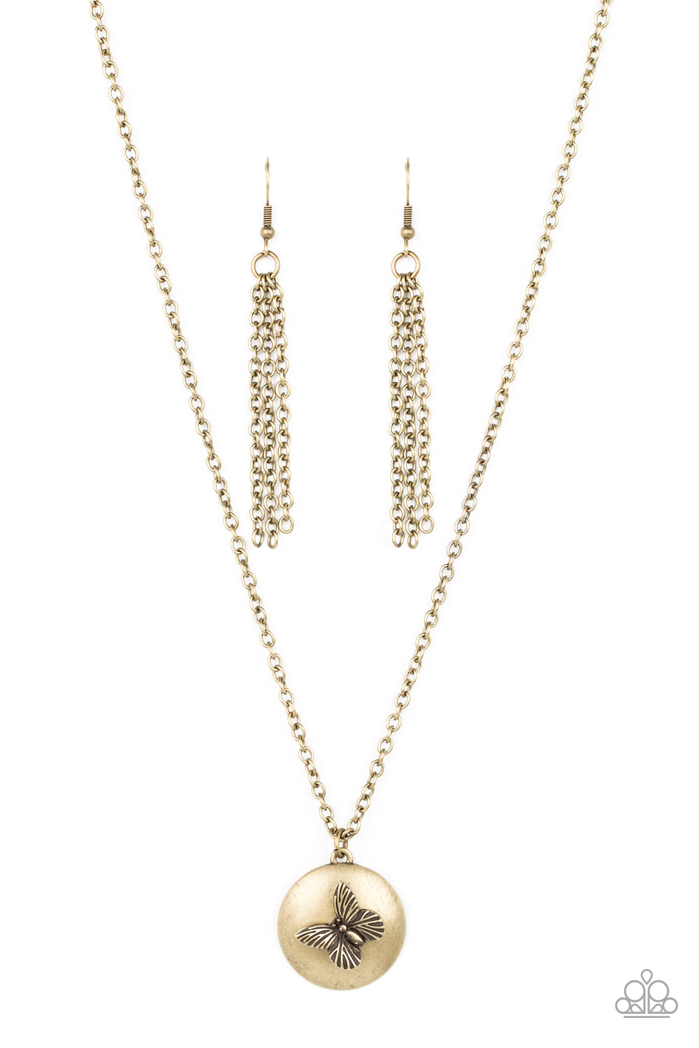 Paparazzi Necklace Monarch Meadow - Brass