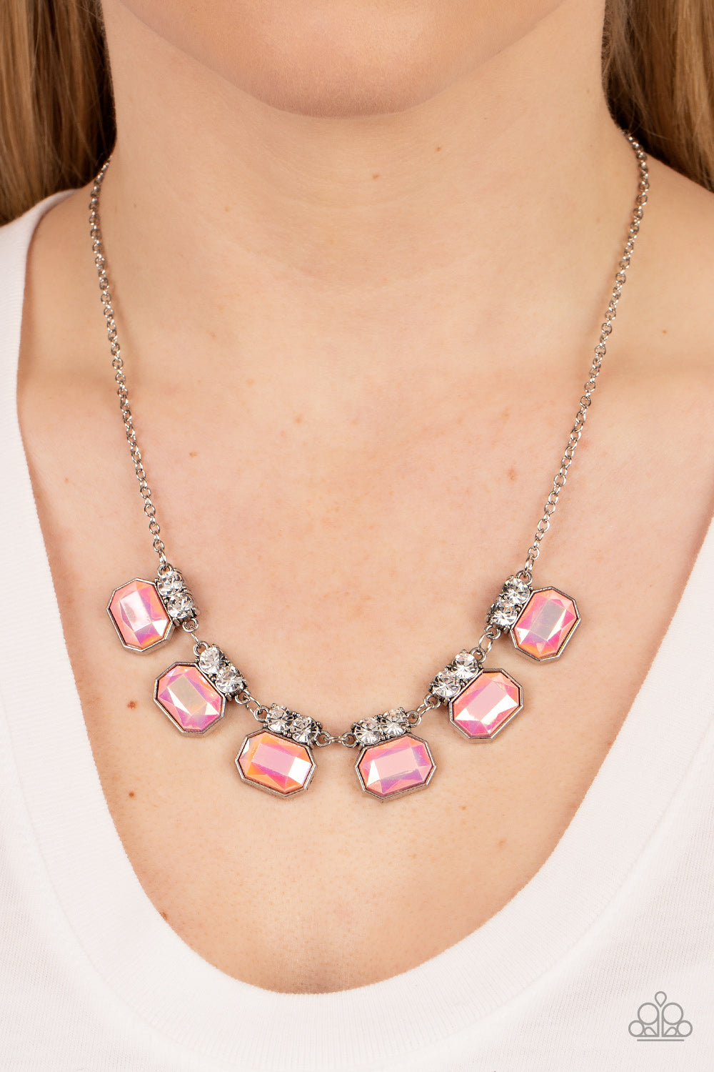 Paparazzi Necklace Interstellar Inspiration - Pink