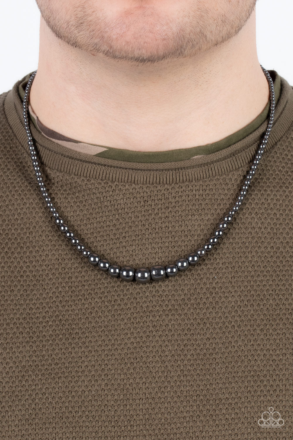 Paparazzi Necklace Beg, Borrow, or STEEL - Black