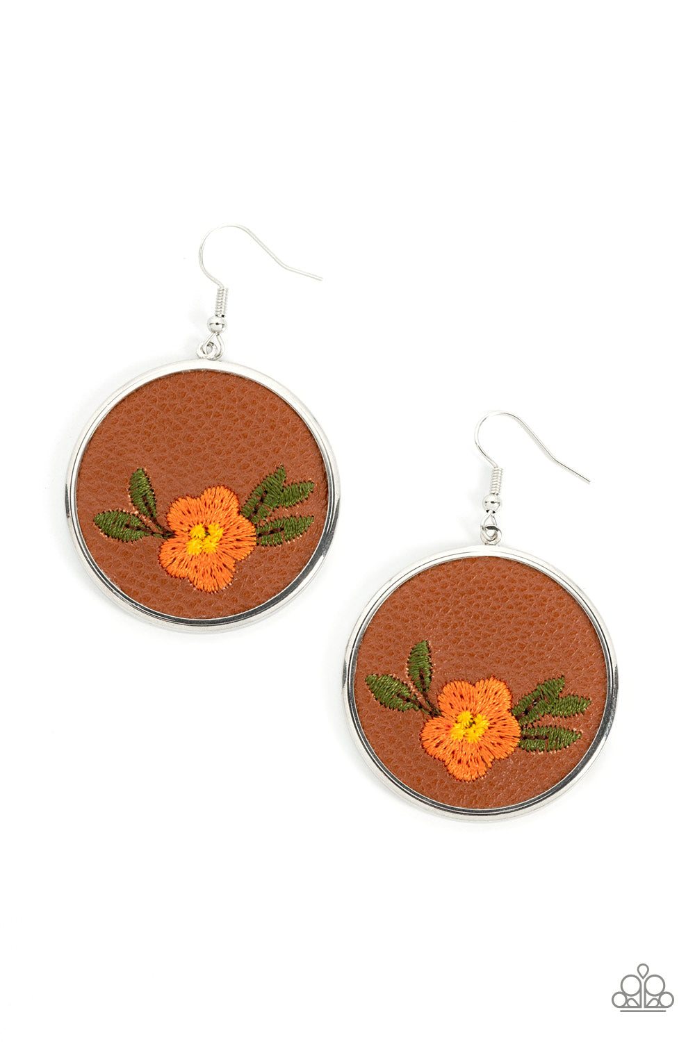 Paparazzi Earring Prairie Patchwork - Orange