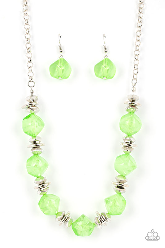 Paparazzi Necklace Island Ice - Green