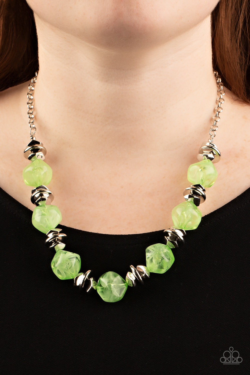 Paparazzi Necklace Island Ice - Green