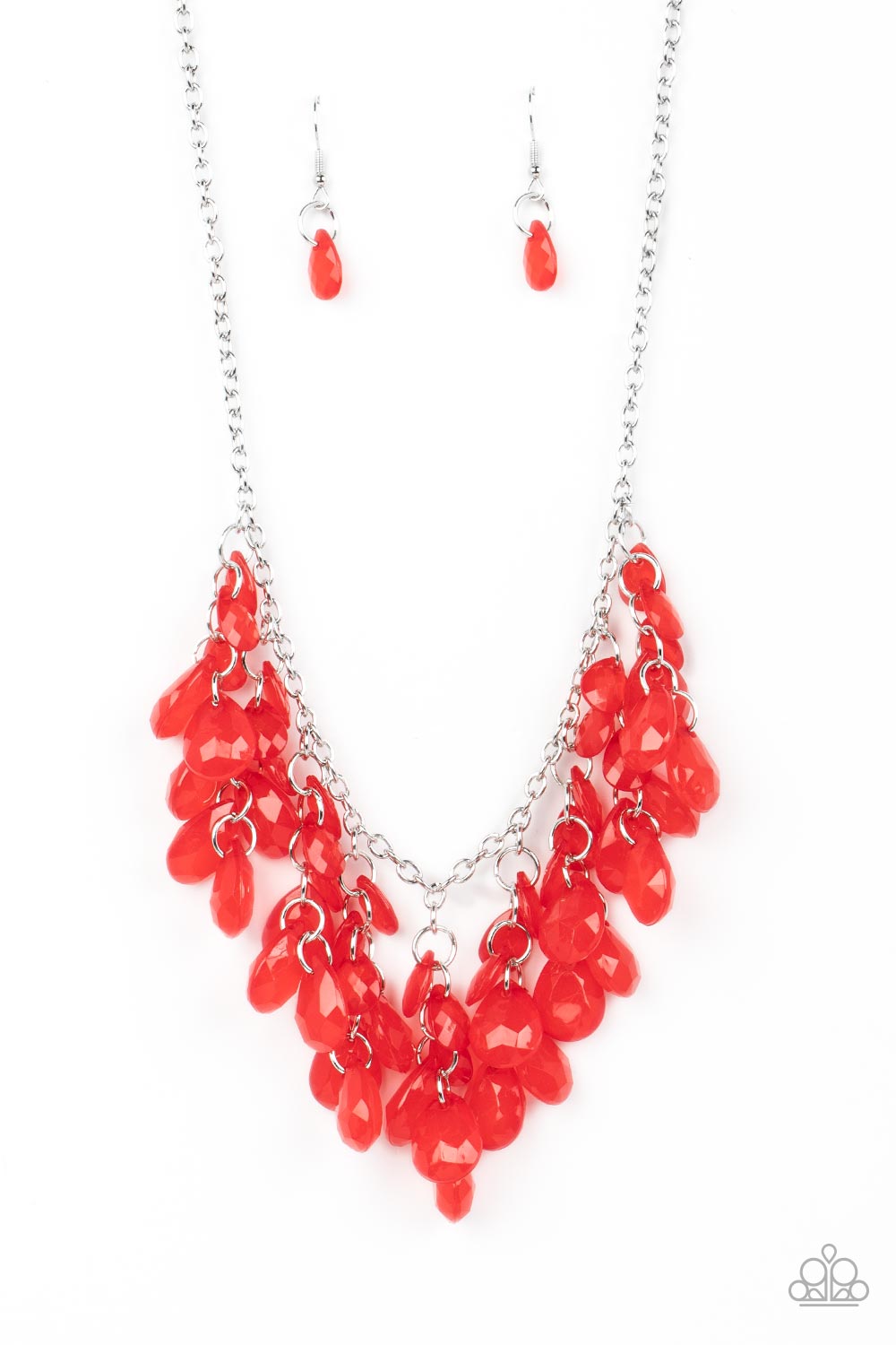 Paparazzi Necklace Crystal Cabaret - Red