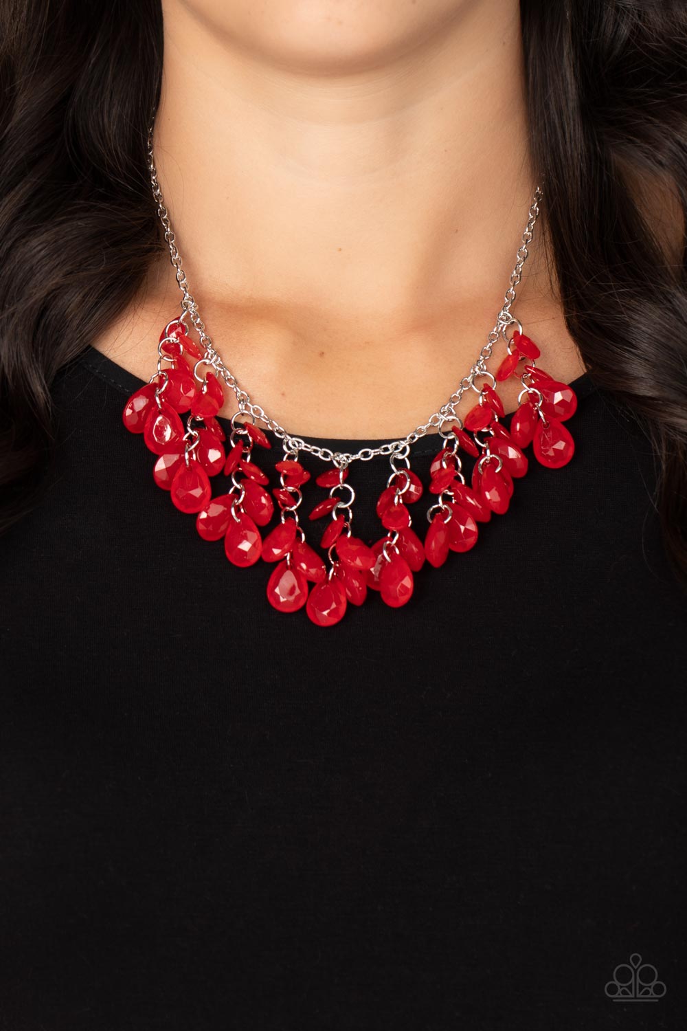 Paparazzi Necklace Crystal Cabaret - Red