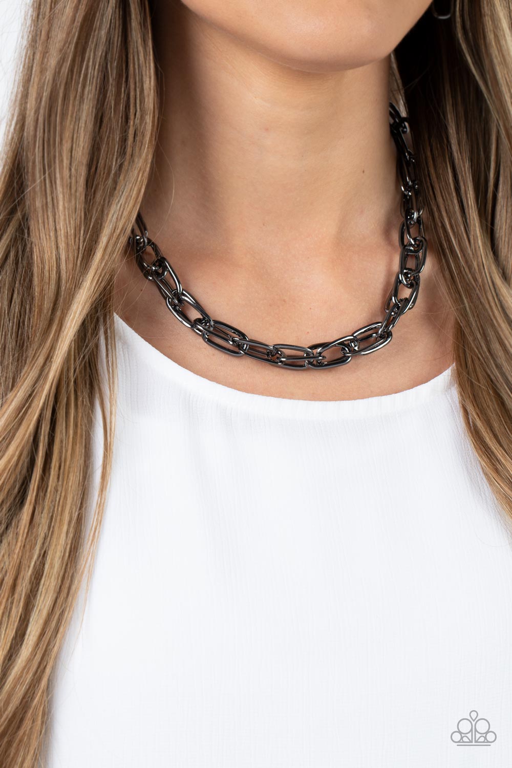 Paparazzi Necklace Tough Call - Black