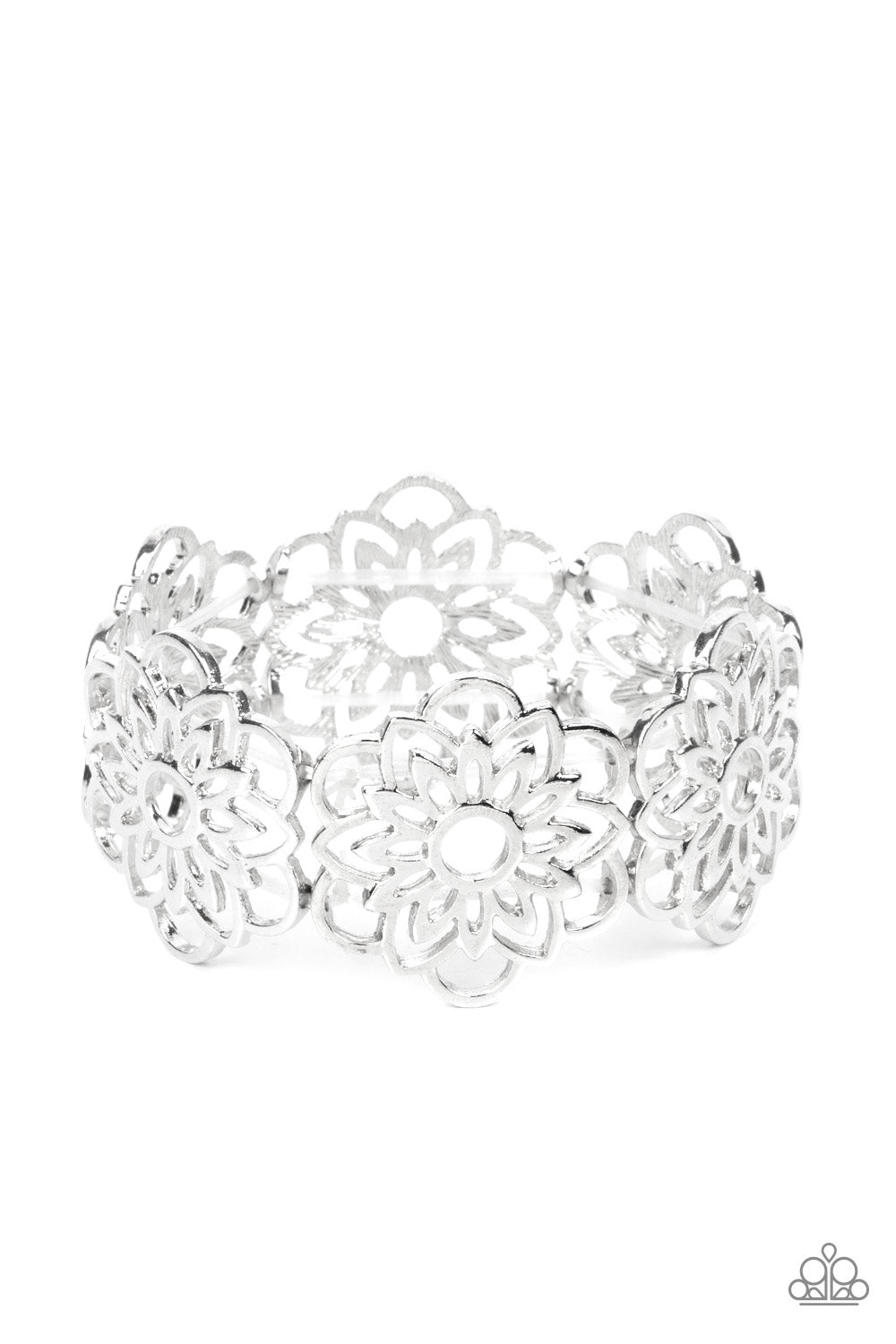 Paparazzi Bracelet Baroque Bouquet - Silver