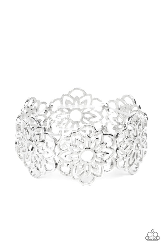 Paparazzi Bracelet Baroque Bouquet - Silver