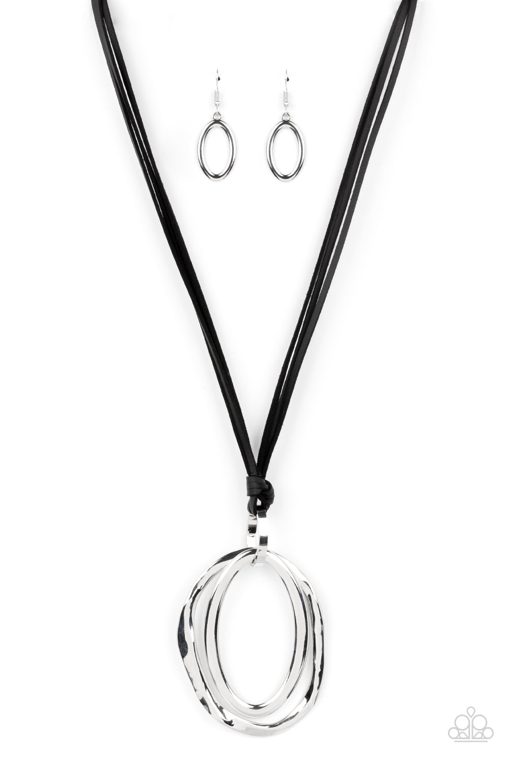 Paparazzi Necklace Long OVAL-due - Black