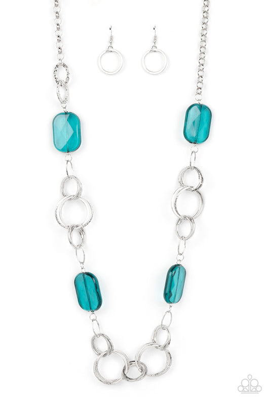 Paparazzi Necklace Stained Glass Glamour - Blue